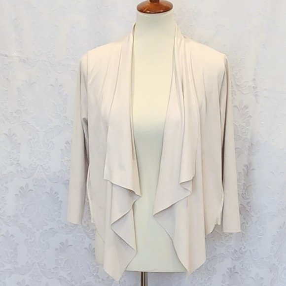 Ruby Ribbon Cream Suedette Crop Jacket #1555 - Picture 1 of 11